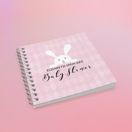 Pink Diamond White Bunny Baby Showbook Notizbuch