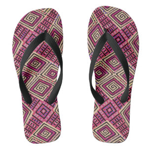 Pink Diamonds   Afrikanisches Muscheltuch Flip Flops