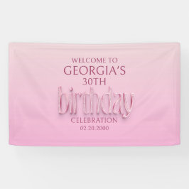 Pink Diamonds Geburtstag Banner