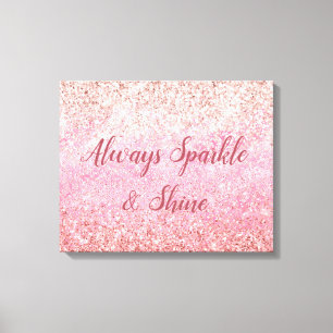 Pink Diamonds Glam Glittery Glitz Leinwanddruck