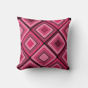Pink Diamonds Pattern Pillow Kissen