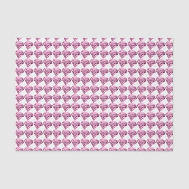 Pink Diamonds Pattern Seidenpapier (Vorderseite)