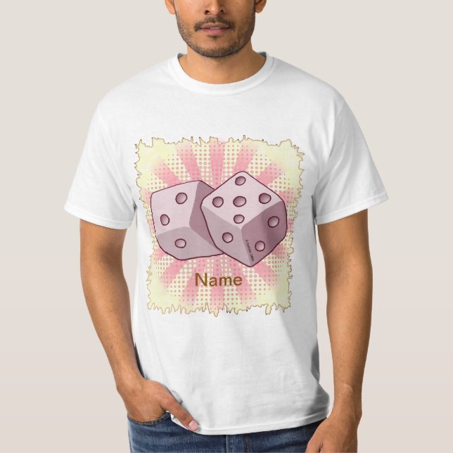 Pink Dice  T-Shirt (Vorderseite)