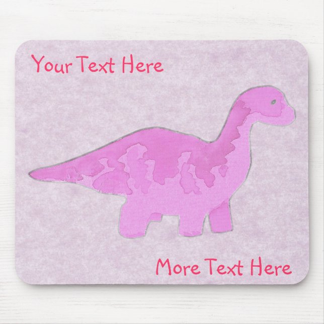 Pink Dino Mousepad (Vorne)
