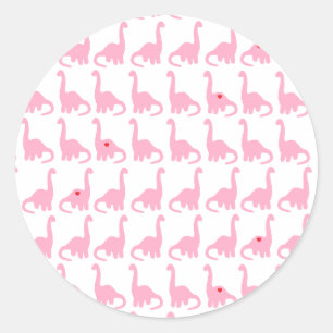 Pink Dinosaurier Stickers