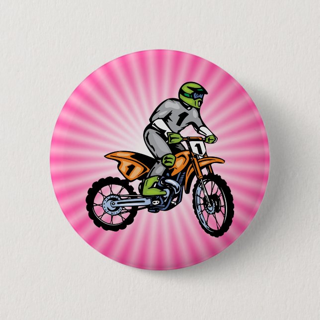 Pink Dirt Bike. Button (Vorderseite)