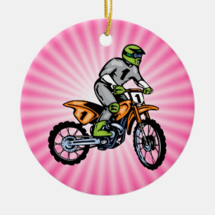 Pink Dirt Bike. Keramikornament