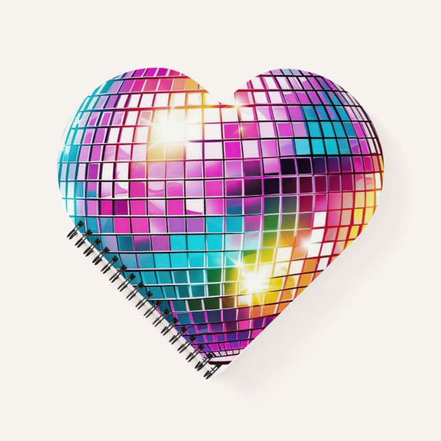 Pink Disco Ball Pattern Notizbuch (Vorderseite)