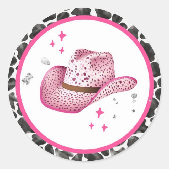 Pink Disco Cowgirl Sticker (Vorderseite)