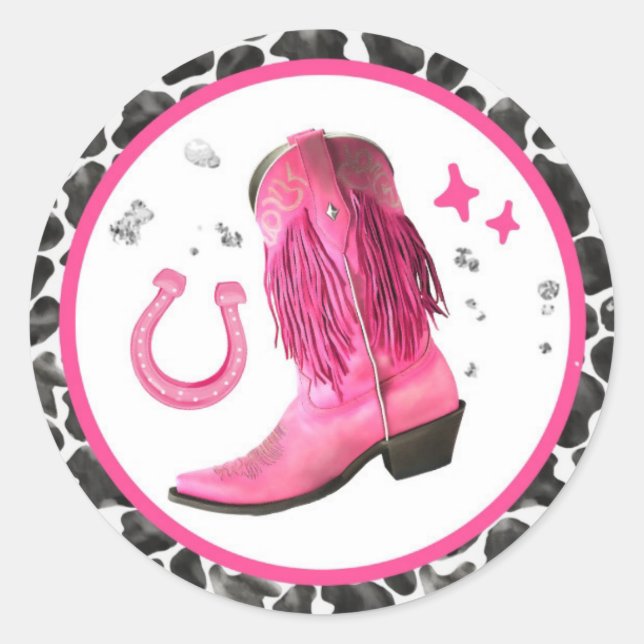 Pink Disco Cowgirl Stickers (Vorderseite)