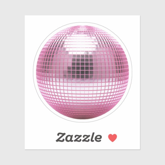 Pink Disco Mirball Aufkleber (Blatt)