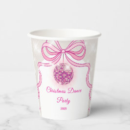 Pink Disco Sparkle Girls Weihnachten Party Pappbecher