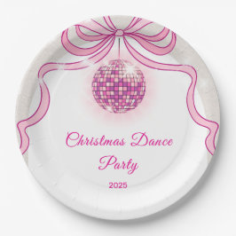Pink Disco Sparkle Girls Weihnachten Party Pappteller