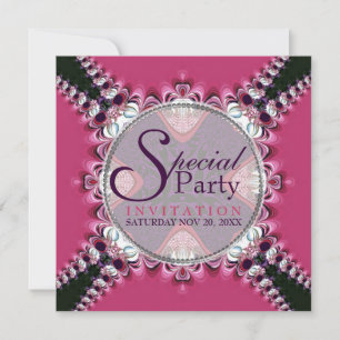 Pink Diva Prinzessin Spezielle Party-Einladung Einladung