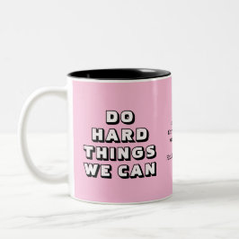 Pink DO HARD DINGE Zweifarbige Tasse
