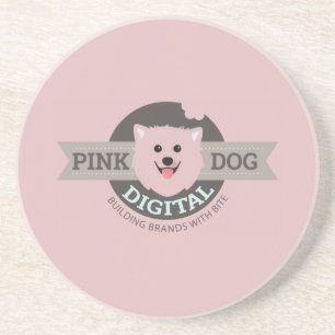 Pink Dog Digital Sandstein-Untersetzer Getränkeuntersetzer