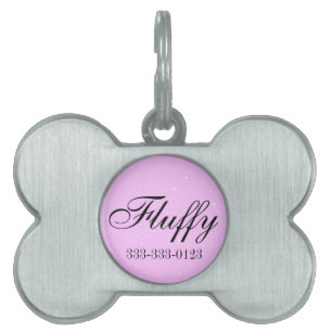 Pink Dog I.D. Tag Tiermarke