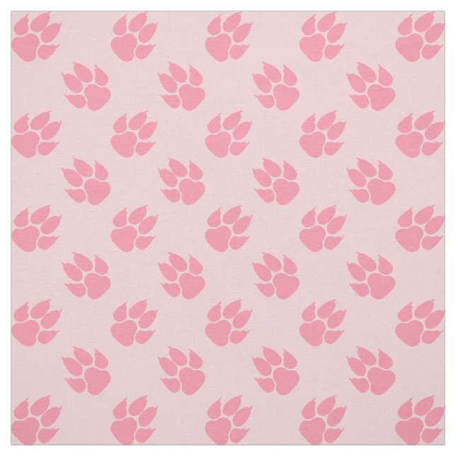 Pink Dog Paw Druckmuster Stoff (Muster)