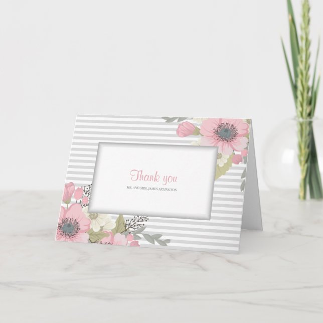 Pink Dogwood Foto geklappt Danke Karten (Vorderseite)