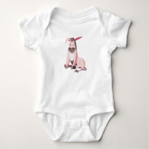 Pink Donkey Funny Baby Bodysuit