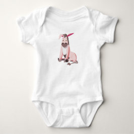 Pink Donkey Funny Baby Bodysuit Strampler