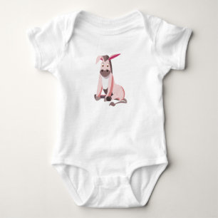 Pink Donkey Funny Baby Bodysuit Strampler