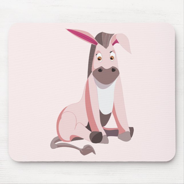Pink-Donkey-Maus-Pad - Ihre Farben Mousepad (Vorne)