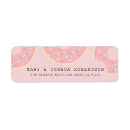 Pink-Donut-Adressetikett