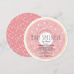 Pink Donut Baby Sprinkle Dusche per Mail Circle Einladung