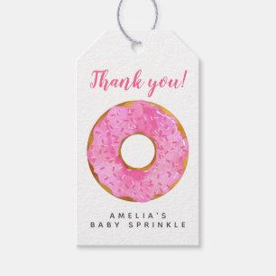 Pink Donut Baby Sprinkle Vielen Dank für Ihre Gesc Geschenkanhänger