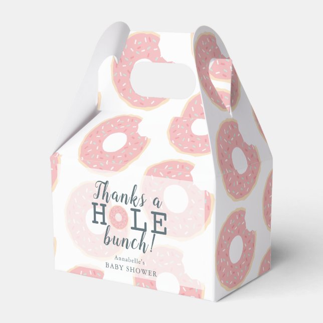 Pink Donut Danke Baby Dusche Geschenkbox Geschenkschachtel (Vorderseite)