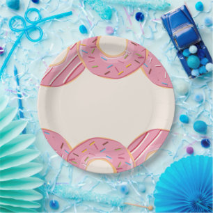 Pink Donut Delight Pappteller