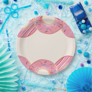 Pink Donut Delight  Pappteller