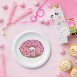 Pink Donut Doughnut Sprinkles Brunch Frühstück Pappteller