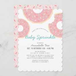 Pink Donut Drive-by Baby Sprinkle Dusche Einladung
