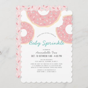 Pink Donut Drive-by Baby Sprinkle Dusche Einladung
