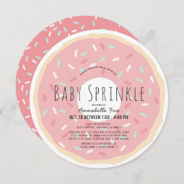 Pink Donut Drive-by Baby Sprinkle Duschkreislauf Einladung
