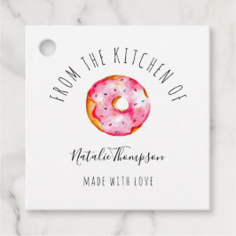 Pink Donut From the Kitchen of Baking Homemade Geschenkanhänger