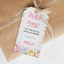 Pink Donut Geburtstagsparty Danke Tag Geschenkanhänger