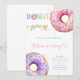 Pink Donut Geburtstagsparty Einladung
