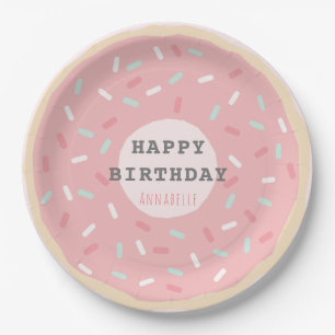 Pink Donut Girls Geburtstag Pappteller