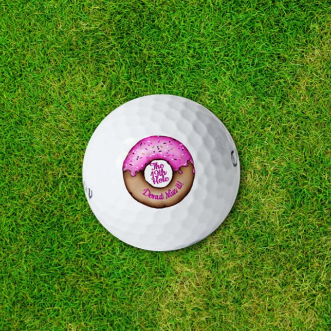 Pink Donut mit Sprinkles Funny Golf Pub Doughnut Golfball (Von Creator hochgeladen)