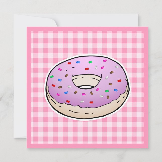 Pink Donut Muttertag Karte (Vorderseite)
