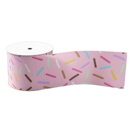 Pink Donut Sprinkles Print Ribbon Ripsband