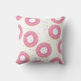 Pink Donut Throw Kissen