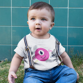 Pink Doodle Smile Wave Hi Baby T-shirt