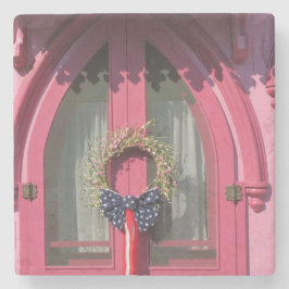 Pink Door Gingerbread Hütte - Martha's Vineyard Steinuntersetzer