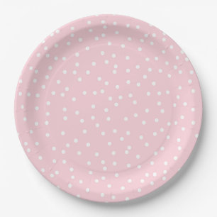 Pink Dot Birthday Papierplatte Pappteller