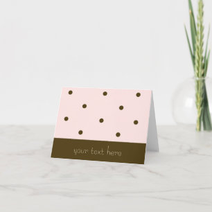 Pink Dots Note Card (Anpassbar) Karte