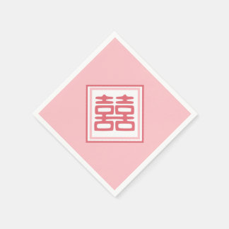 Pink Double Happy - Square Serviette